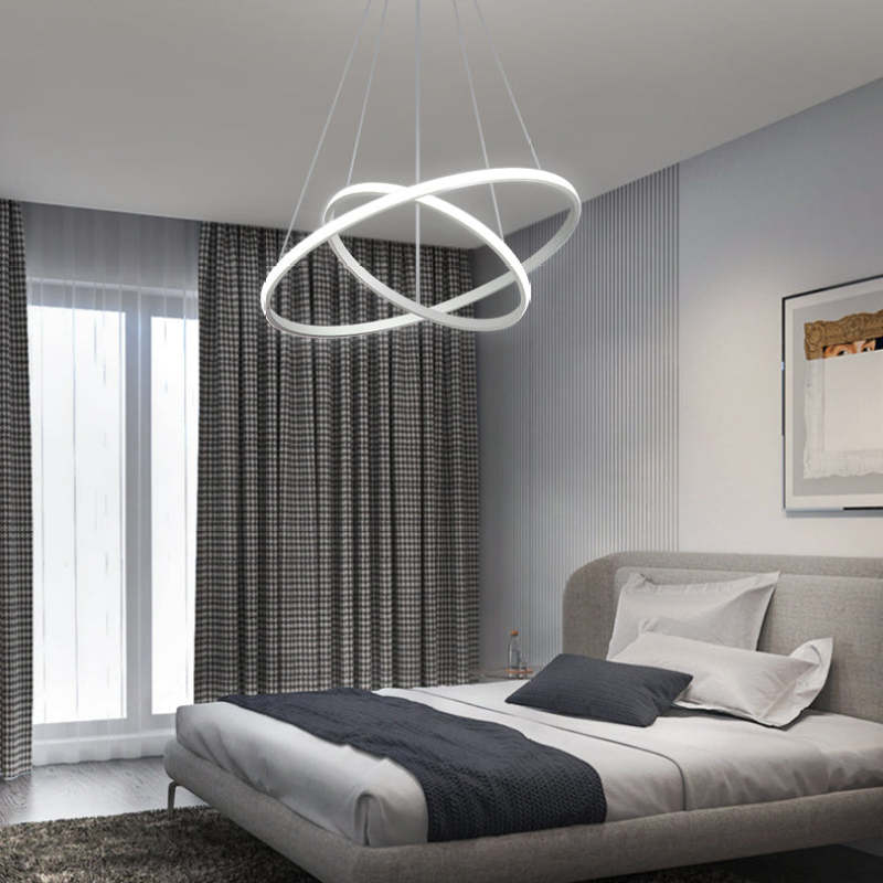 Adjustable Rings Dimmable Ring Pendant Light